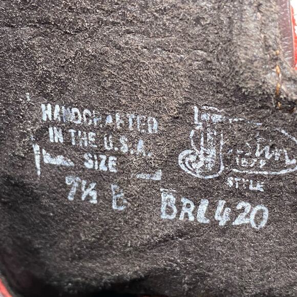 Justin Women’s Bent Rail Burnt Copper Picasso Suede Cowgirl Boots Size US 7.5 B - Picture 10 of 10